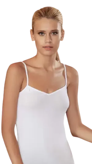 Dámske bavlnené tielko biele, Sahinler MB1018BY